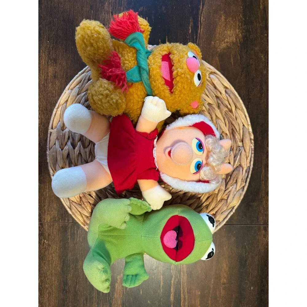 Vintage 1987 Muppet Babies Plush Set Baby Kermit Miss Piggy Fozzie Bear Henson